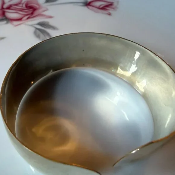 Vintage Etched Wide Gold Filled Cuff - Picture 5 of 6